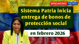 Sistema Patria inicia entrega de bonos de protección social