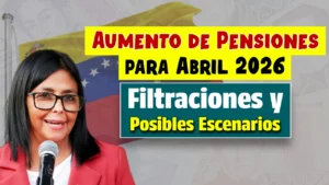 Aumento de Pensiones para Abril