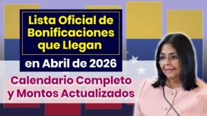 Lista Oficial de Bonificaciones que Llegan